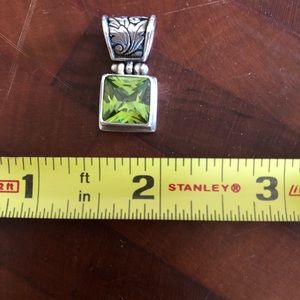 Sterling Silver and Peridot Pendant EUC